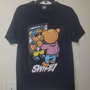Black "Swipe" Graphic Tee